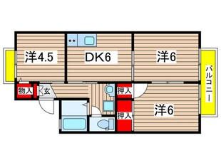 サニーコーポ富士見Aの物件間取画像